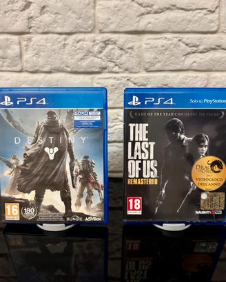 PS4 Giochi: Destiny & The Last of Us Remastered