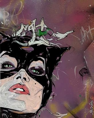 quadro su tela Cat woman 