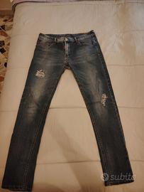 Jeans Dsquared2 uomo blu strappati