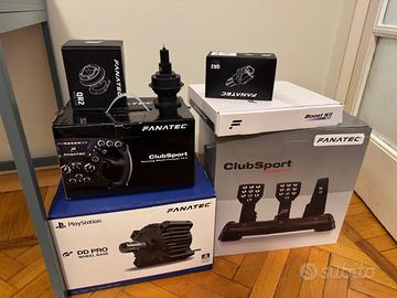 Postazione Simracing GT+FanatecDDPro+V2.5+PedaliV3