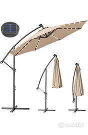 Ombrellone palo laterare C/Led Solari Mt 3 Tondo