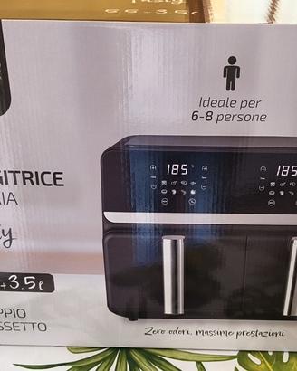 Friggitrice ad aria doppio cassetto 5,5 + 3,5