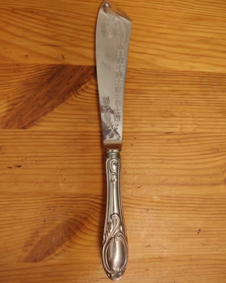 Coppia argento 800,  torta più coltello  vintage, 