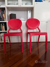 Set 4 sedie rosse