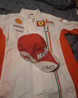 camicia e cappello pilota Ferrari  F1 originale