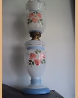 Lume opalina con pittura