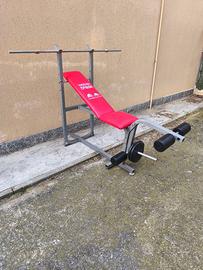 Panca Weider Fassi con supporti bilancere e gambe