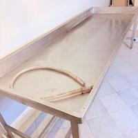 Vasca con carrello in acciaio