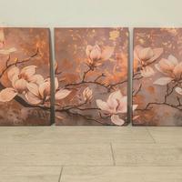 Trittico quadri Canvas Magnolie - stampe su tela