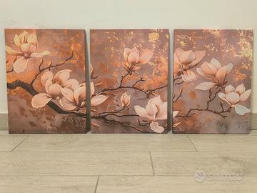 Trittico quadri Canvas Magnolie - stampe su tela
