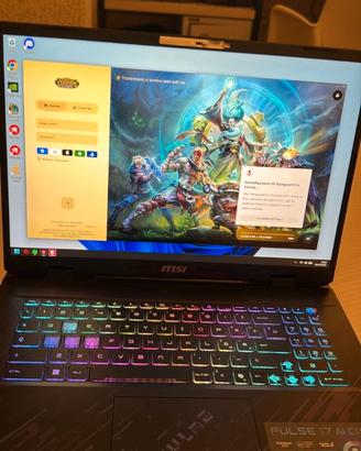 MSI PULSE 17 AI  Gaming Laptop (Usato 1 settimana)