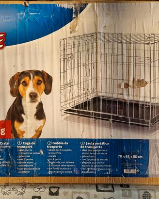 Trasportino cani in acciaio. 