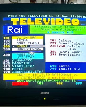 Televisore Sinudyne a tubo catotico