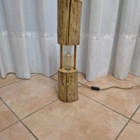 lampada in legno artigianale 