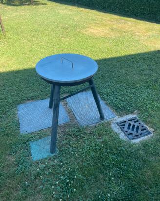 Stupendo braciere/bbq in ferro battuto