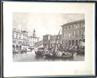 Stampa Venice The Rialto and Ponte di Rialto
