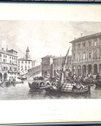 Stampa Venice The Rialto and Ponte di Rialto
