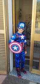 vestito carnevale  capitan america , scudo e masch