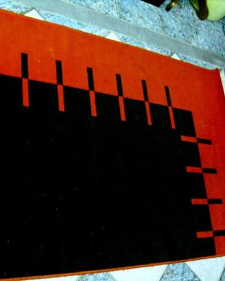 Magnifico tappeto di Design moderno Nero Arancio 