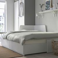 Letto singolo matrimoniale/2 cassetti/2 materassi