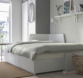 Letto singolo matrimoniale/2 cassetti/2 materassi