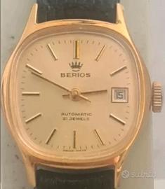 NUOVO Orologio Donna Berios Automatico Oro 10 mic 