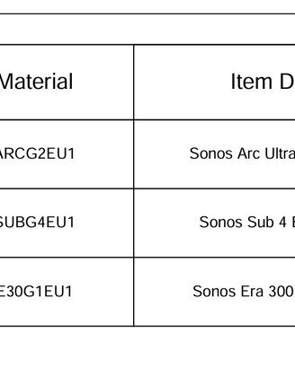 sistema audio sonos arc ultra kit completo