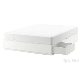 Letto 140 x 200 Ikea con contenitori
