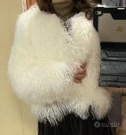 Pelliccia Mongolia, vera Bianca