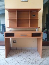scrivania più libreria 