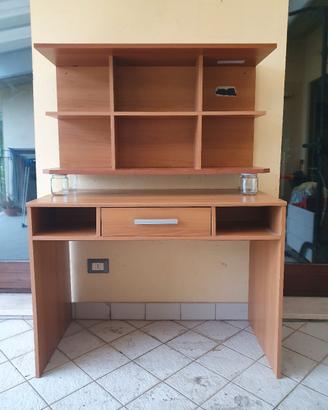 scrivania più libreria 