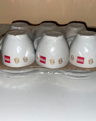 ILLY CAFFE' SET 6 TAZZINE ACF LOGO ORO 1992