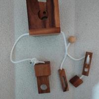 idea Natale rompicapo bottiglia legno