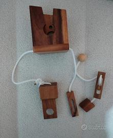 idea Natale rompicapo bottiglia legno