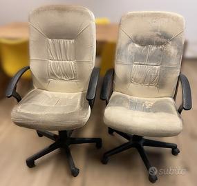 2 sedie ufficio da rivestire. Tutto funzionante