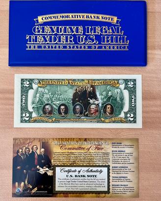 Banconota 2 dollari USA commemorativa