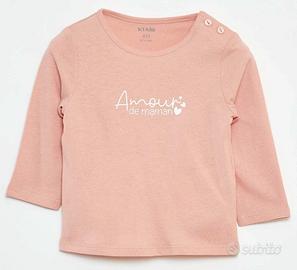 Set maglietta e leggings rosa neonata 3 mesi