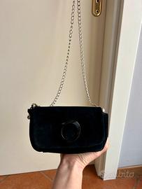 borsa a tracolla Mango vera pelle