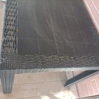 tavolo finto rattan 140x80