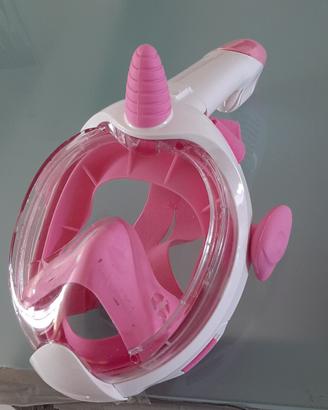 Maschera da snorkeling unicorno
