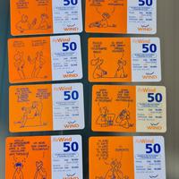 8 schede WIND REWIND 50 - usate