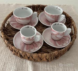 Set caffè Thun serie Angel 4 tazzine Pari al nuovo