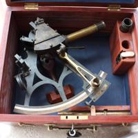 Antico sestante in ottone H. Carter London c.1870