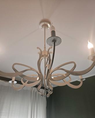 lampadario bianco laccato