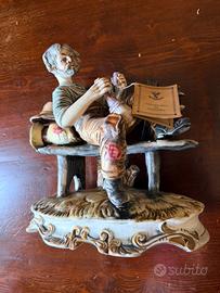 Scultura capodimonte vecchio ubriaco
