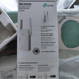  TP-LINK re235be non usato new, ripetitore wifi 7