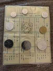 divisionale 1969 con 500 lire caravelle argento 