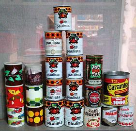Barattoli vuoti Paulista Nesquik Ovomaltina ecc