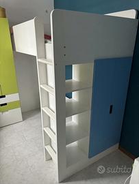 Letto+armadio+libreria IKEA SMASTAD