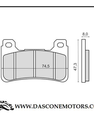 Coppia pastiglie freno anteriori sinterizzate Hond